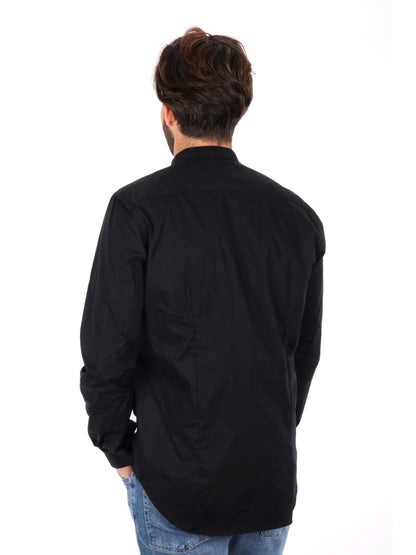 CAMICIA CON COLLETTO COREA SINGAPORE FB UOMO NERO