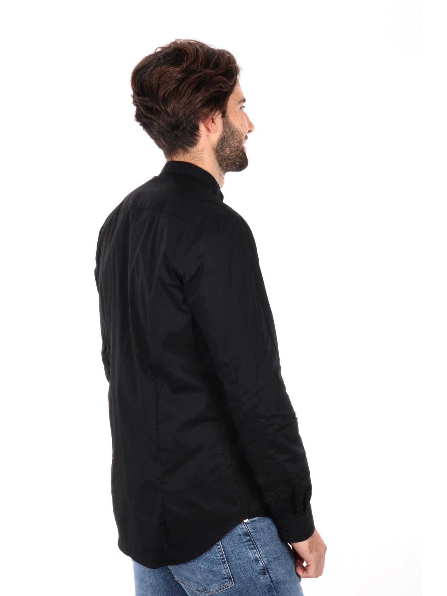 CAMICIA CON COLLETTO COREA SINGAPORE FB UOMO NERO