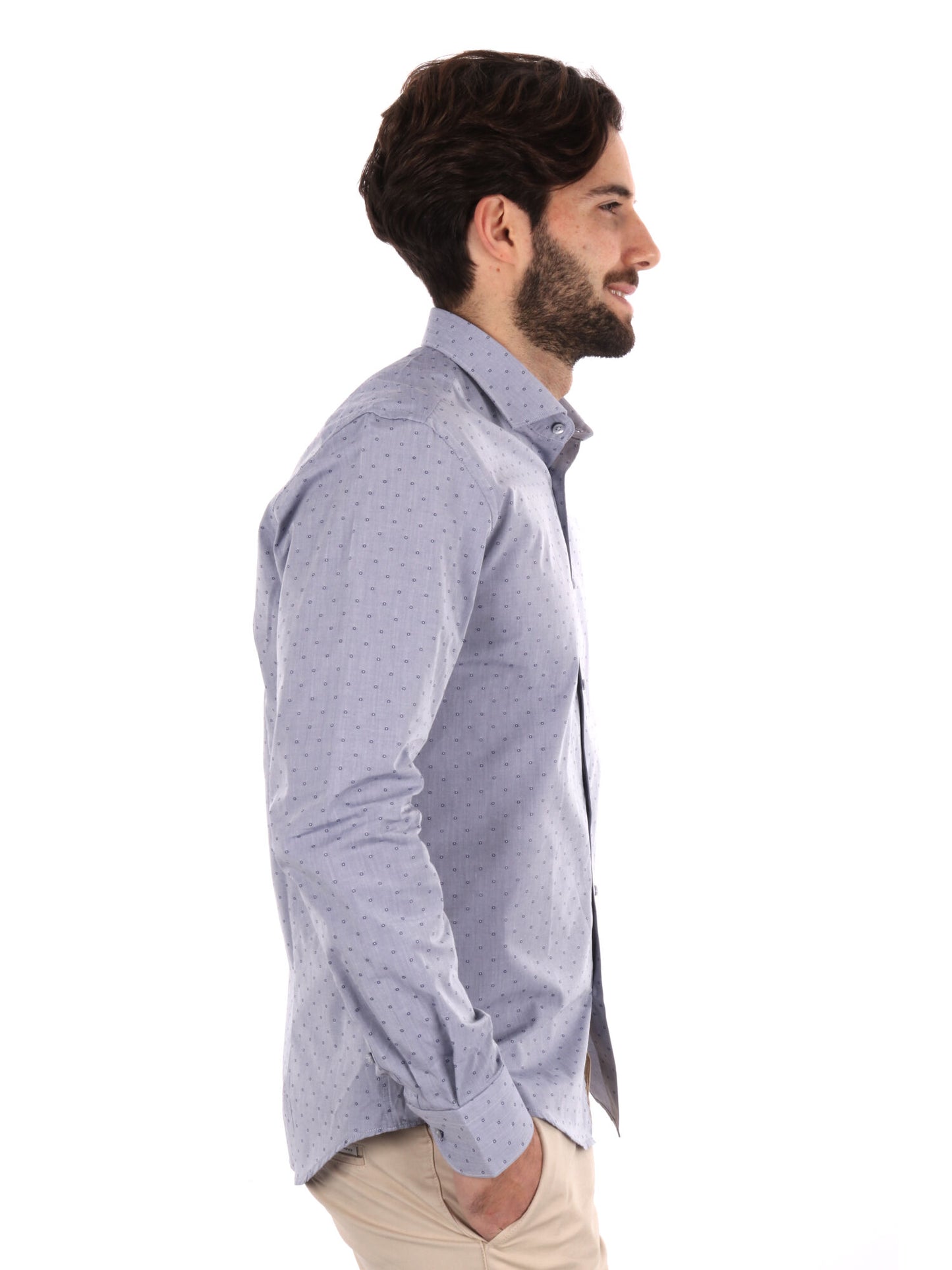 Camicia uomo FB Sorriso 387 in tessuto denim elegante