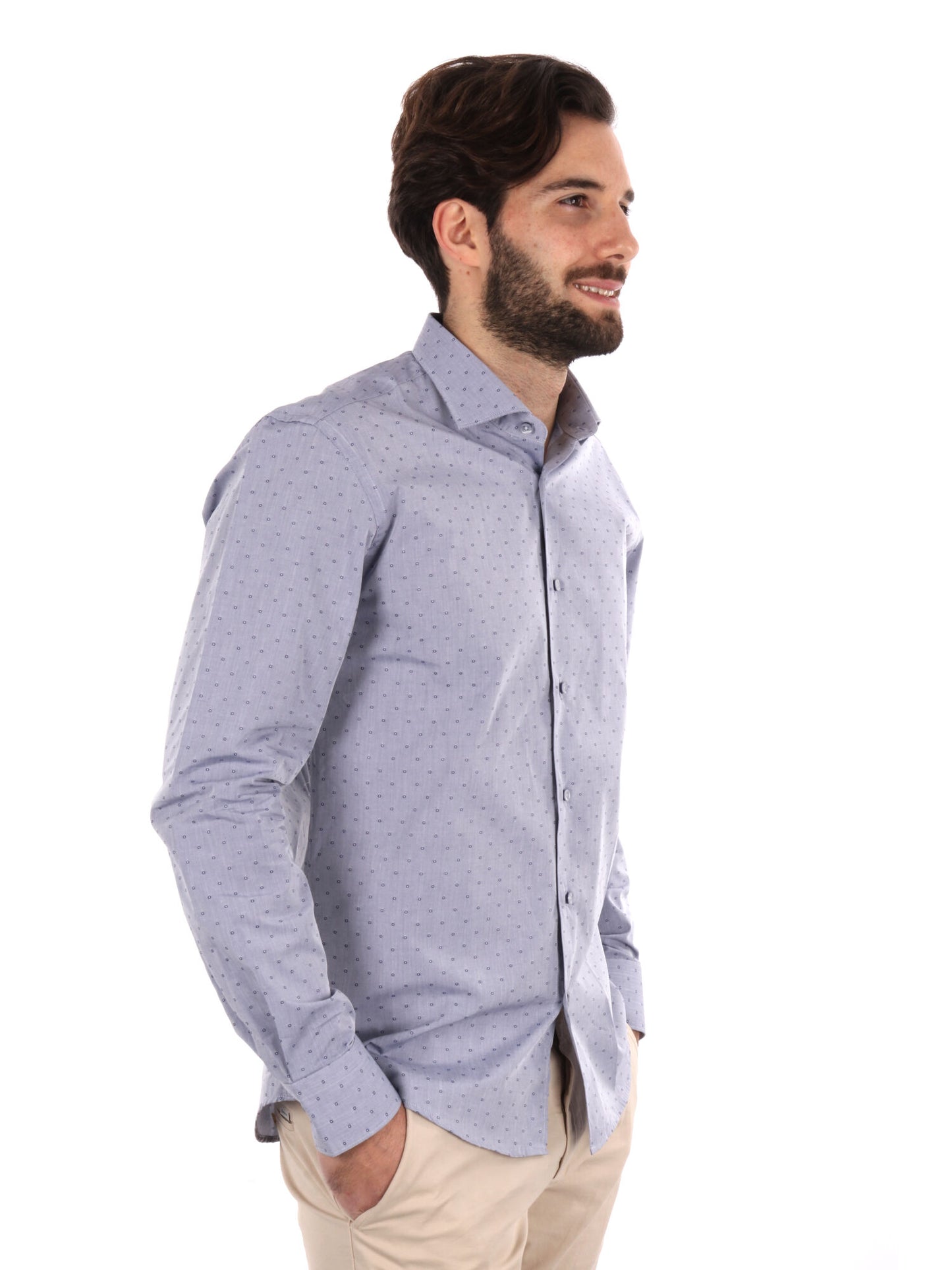 Camicia uomo FB Sorriso 387 in tessuto denim elegante