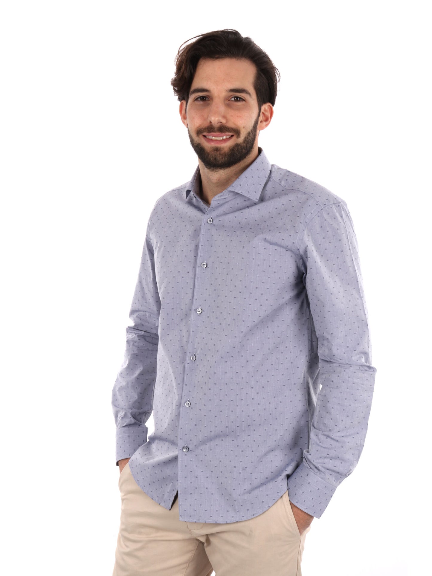 Camicia uomo FB Sorriso 387 in tessuto denim elegante