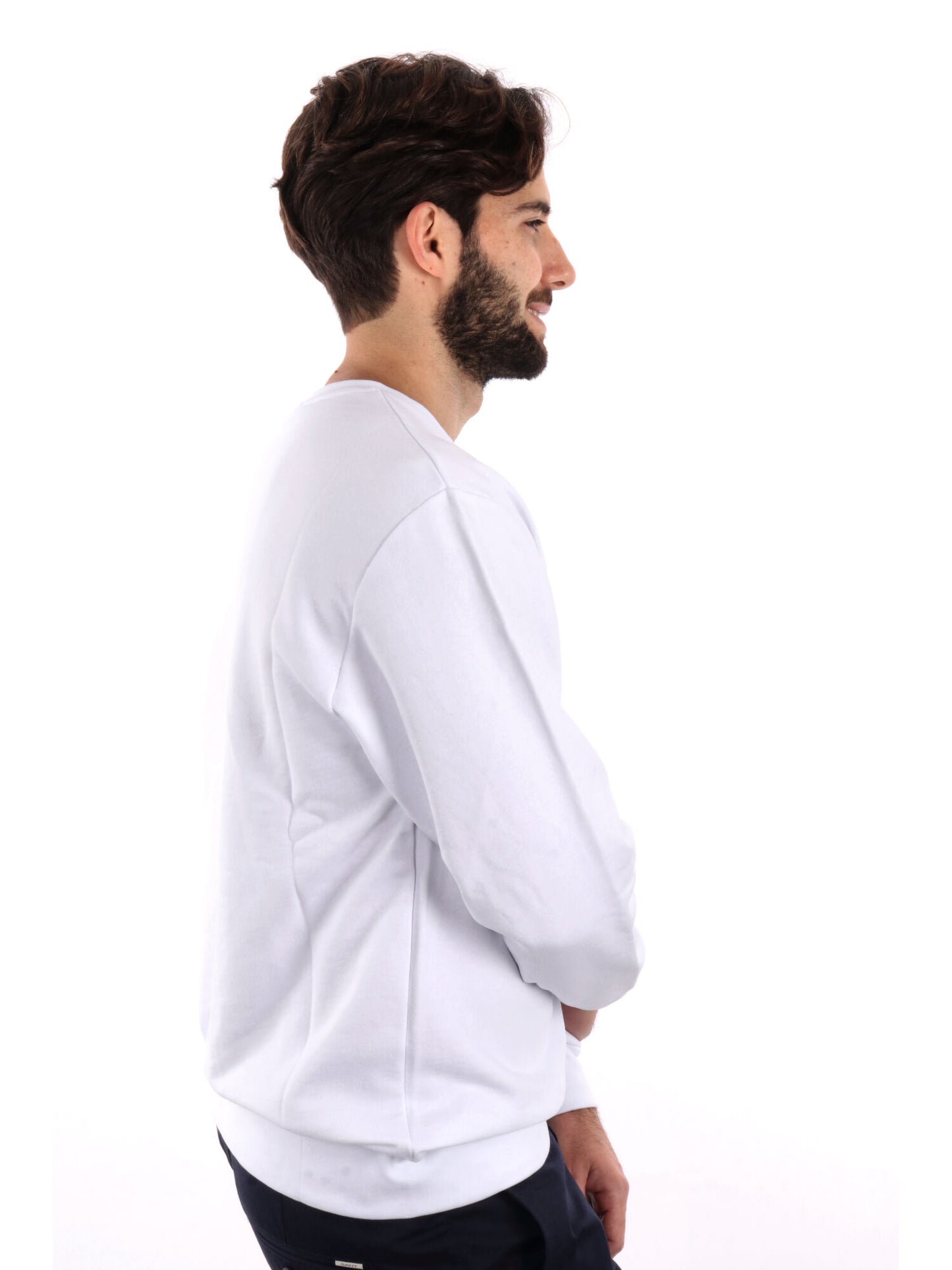 FELPA GIROCOLLO DROP SEASON 2 UOMO BIANCO