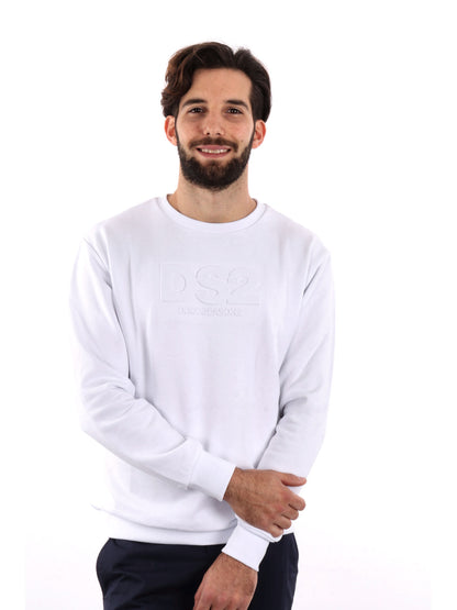 FELPA GIROCOLLO DROP SEASON 2 UOMO BIANCO