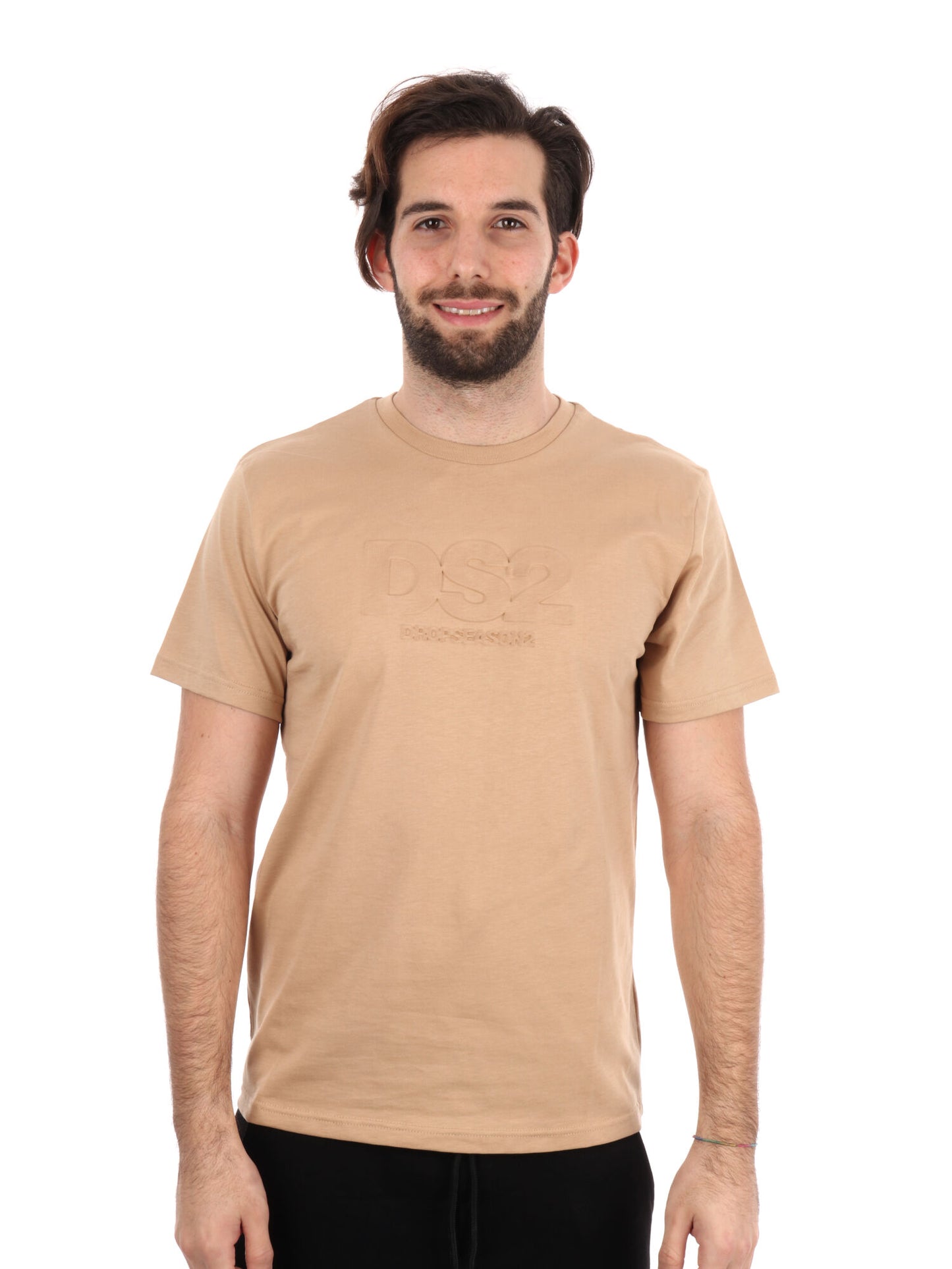 T-SHIRT LOGO A RILIEVO DROP SEASON 2 UOMO BISCOTTO