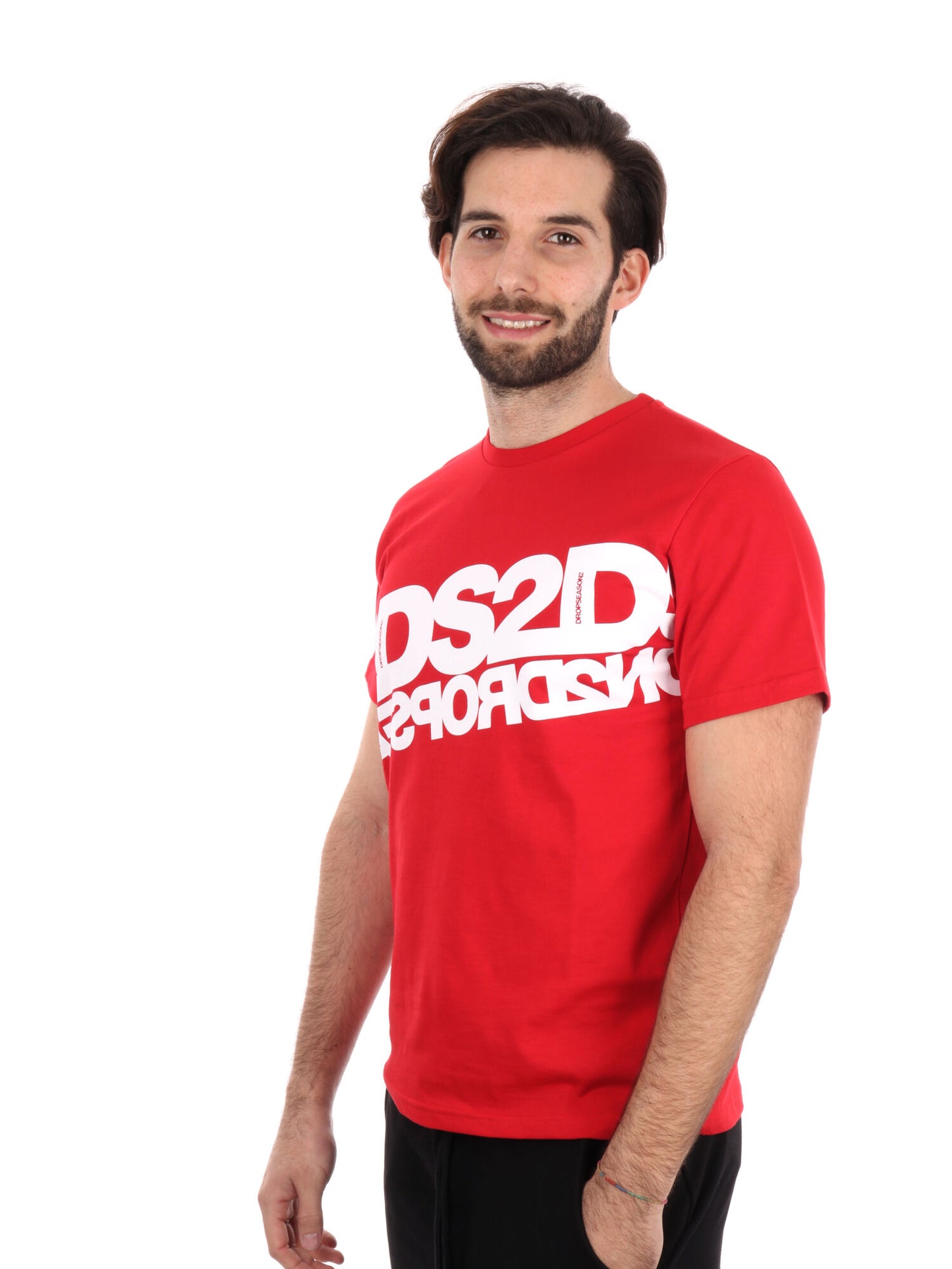 T-SHIRT MAXI LOGO DROP SEASON 2 UOMO ROSSO