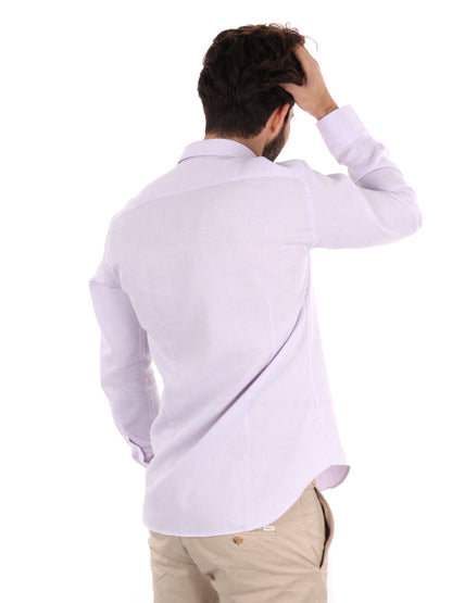 CAMICIA COTONE JAQUARD FB UOMO LILLA