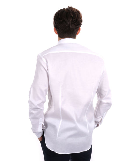 CAMICIA COTONE JAQUARD FB UOMO BIANCO