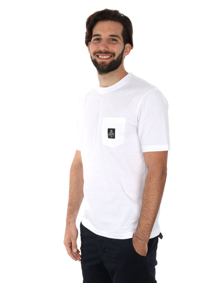 T-shirt Pierce di Refrigiwear da uomo bianca con taschino logo