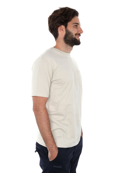 T-shirt Pierce di Refrigiwear da uomo beige con taschino logo