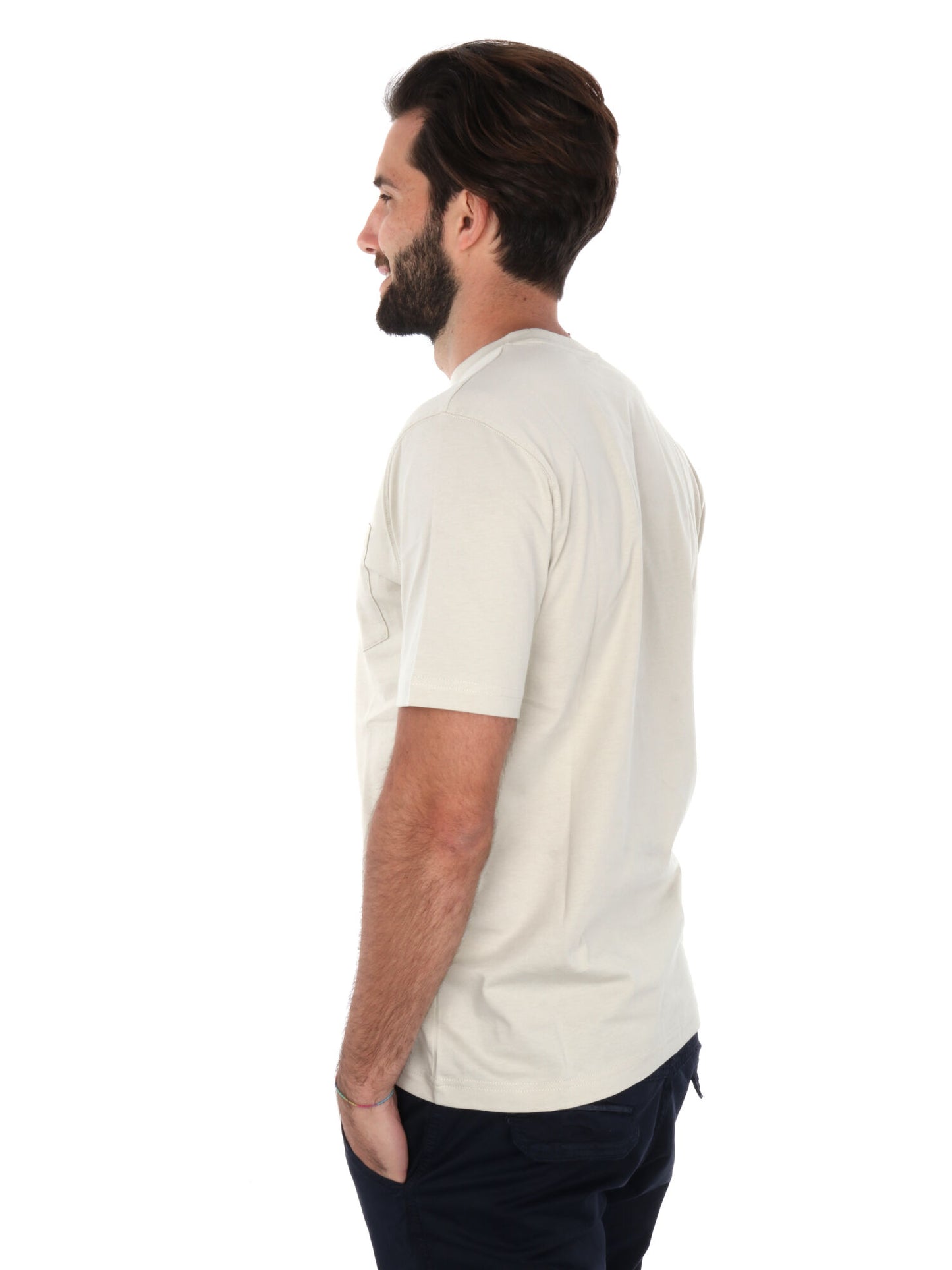 T-shirt Pierce di Refrigiwear da uomo beige con taschino logo