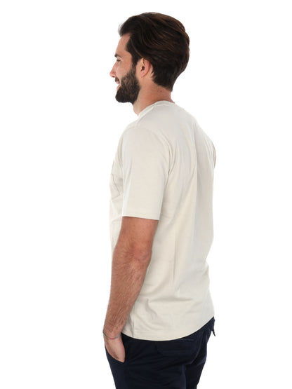 T-shirt Pierce di Refrigiwear da uomo beige con taschino logo