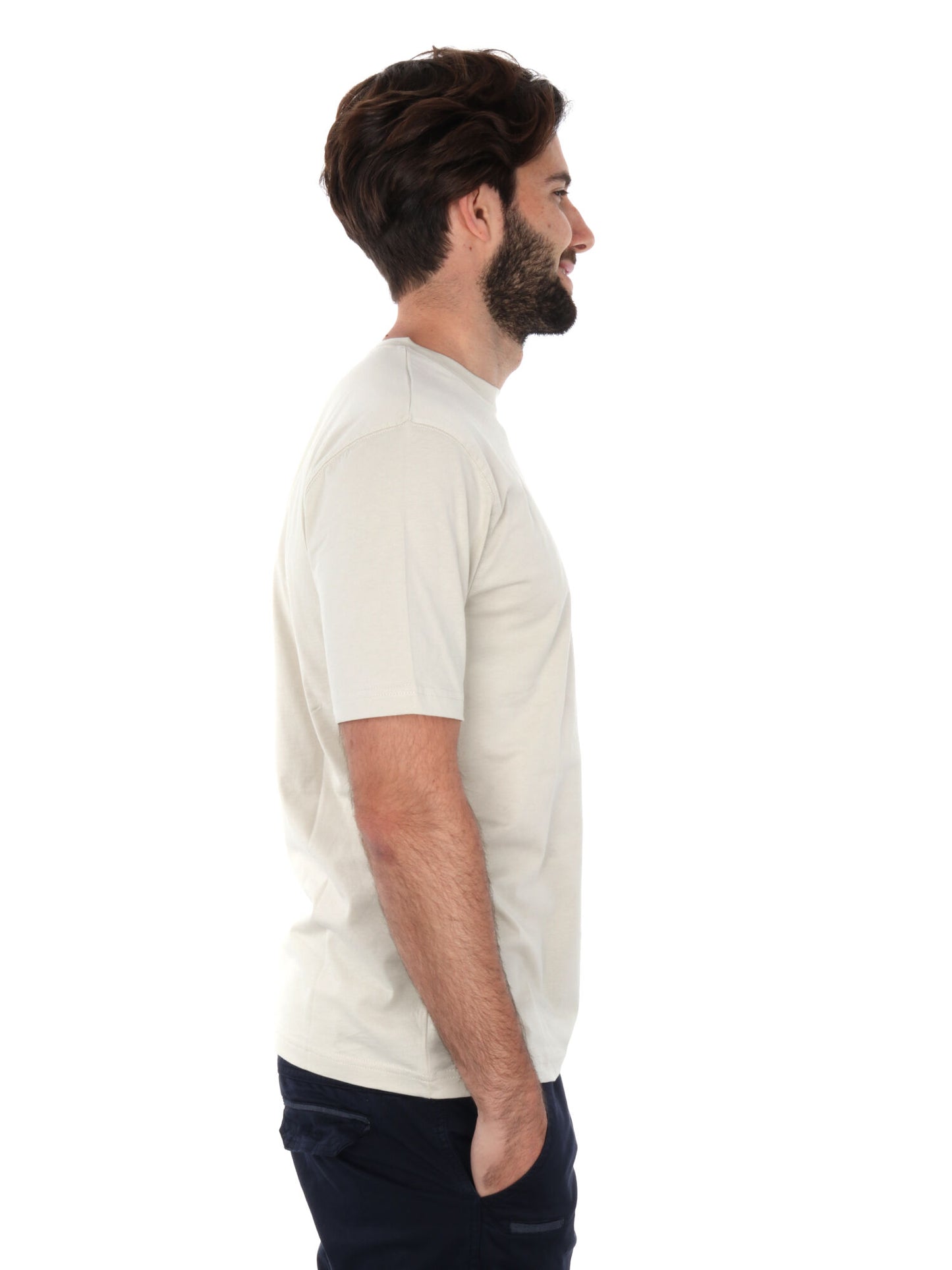 T-shirt Pierce di Refrigiwear da uomo beige con taschino logo