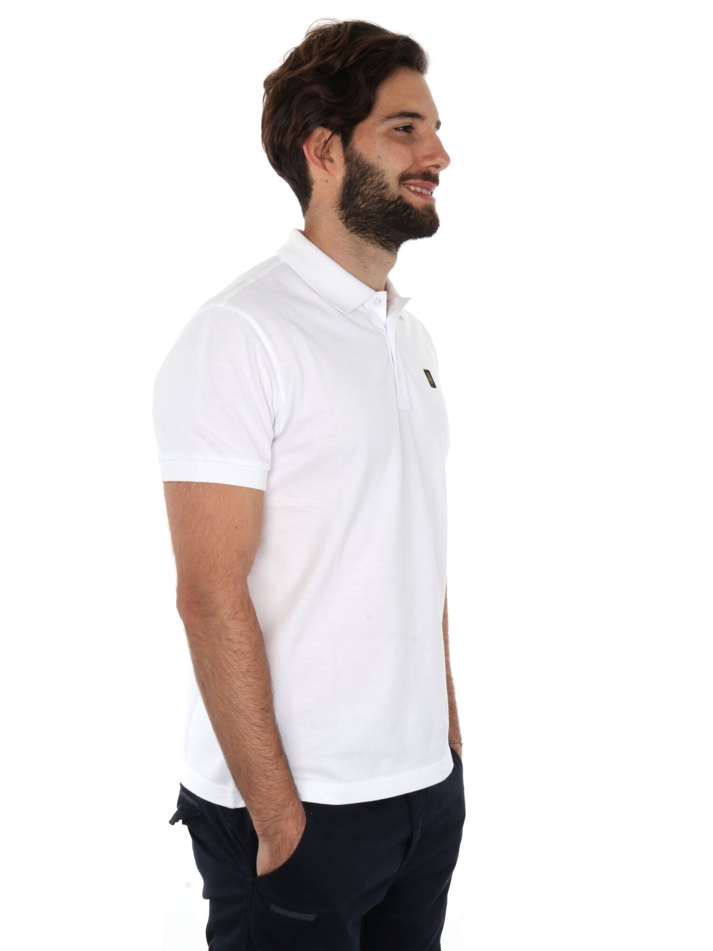 Polo Kurt Refrigiwear da uomo bianca in cotone traspirante