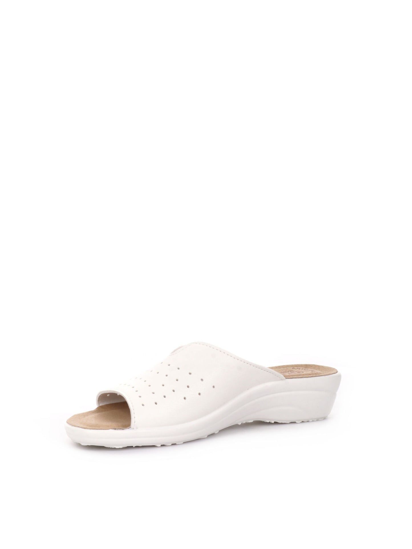 Ciabatte donna Fly Flot bianche con sottopiede anatomico in evopell