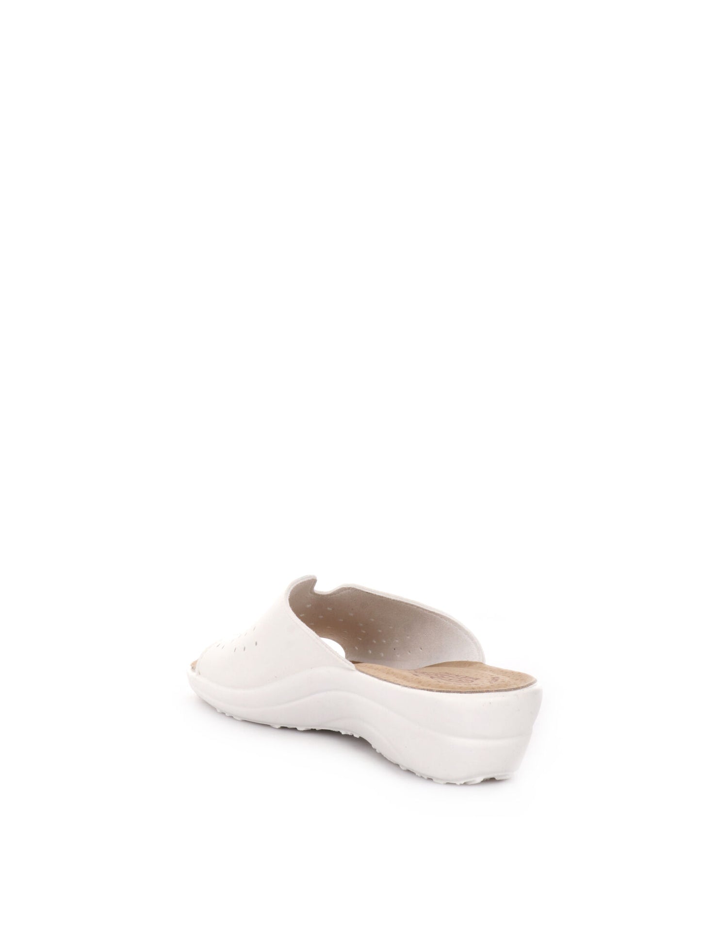 Ciabatte donna Fly Flot bianche con sottopiede anatomico in evopell