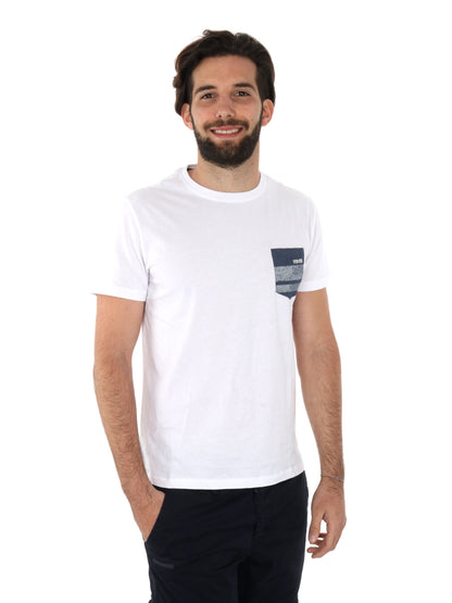 T-SHIRT CON TASCHINO YES ZEE UOMO GESSO