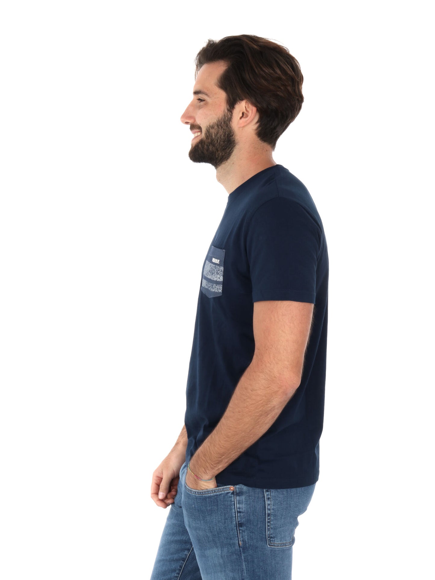 T-SHIRT CON TASCHINO YES ZEE UOMO BLU