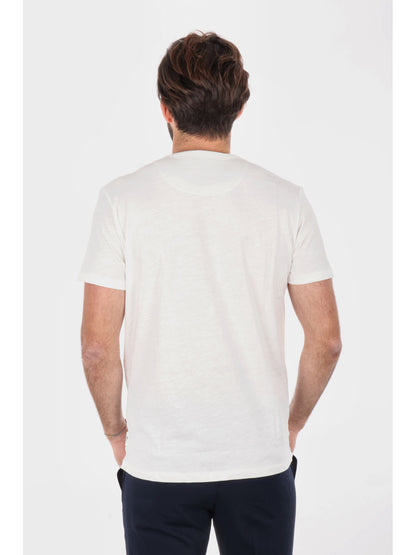 T-SHIRT CON TASCHINO YES ZEE UOMO GESSO