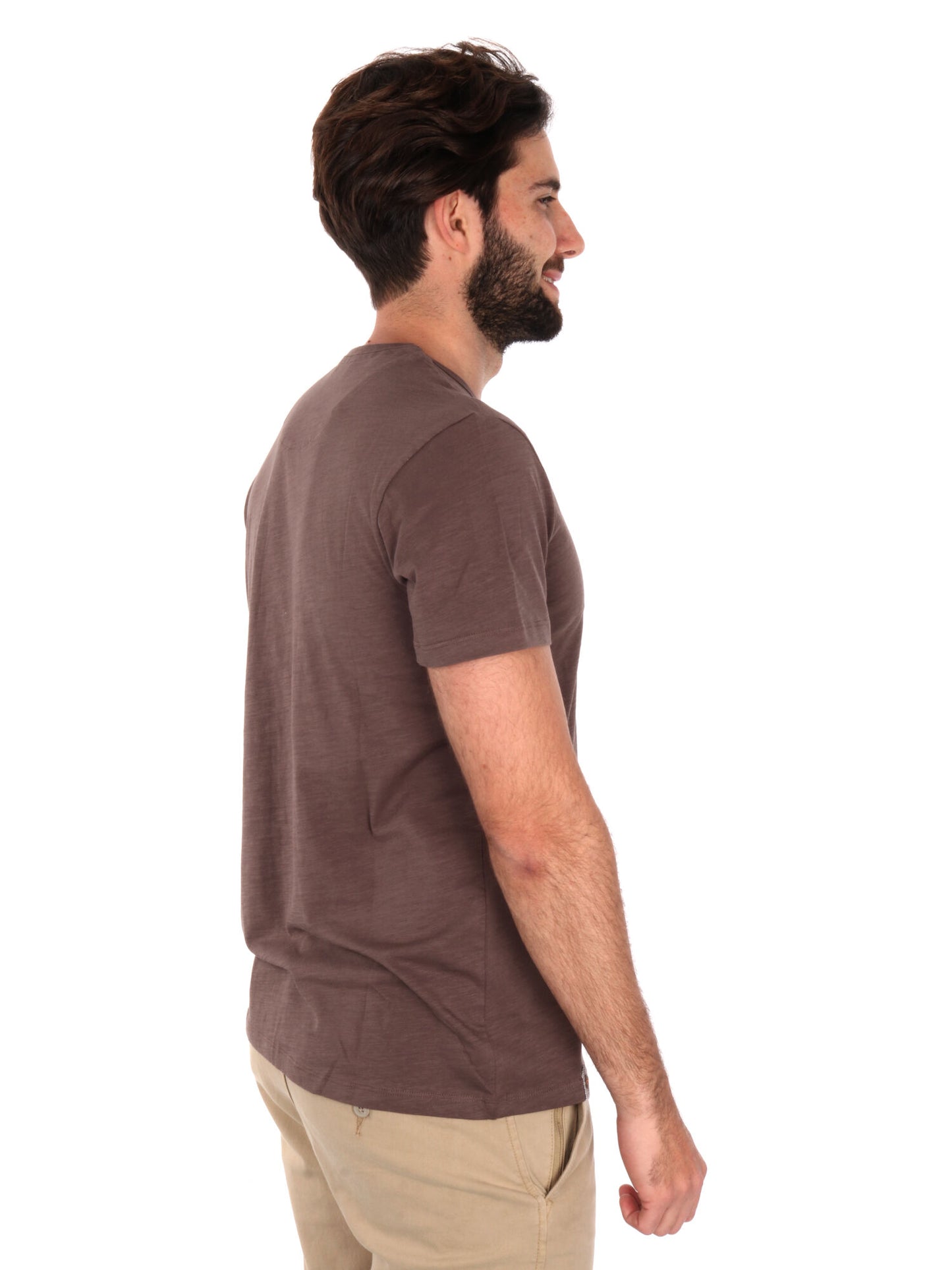 T-SHIRT  CON TASCHINO YES ZEE UOMO TESTA DI MORO