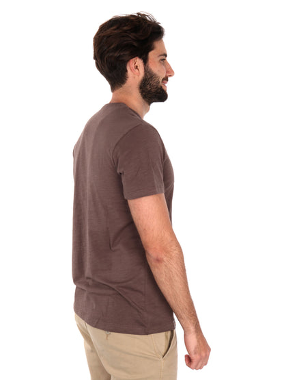 T-SHIRT  CON TASCHINO YES ZEE UOMO TESTA DI MORO