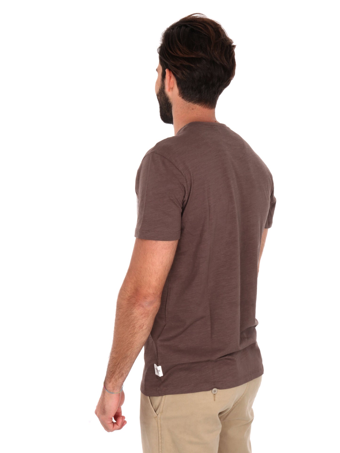 T-SHIRT  CON TASCHINO YES ZEE UOMO TESTA DI MORO