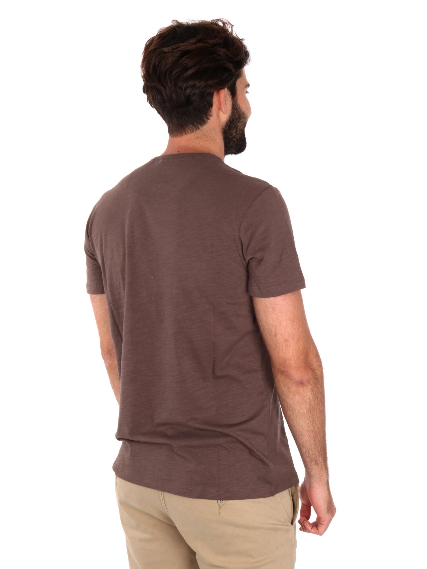 T-SHIRT  CON TASCHINO YES ZEE UOMO TESTA DI MORO