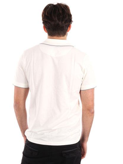 POLO SCOLLO A V YES ZEE UOMO GESSO