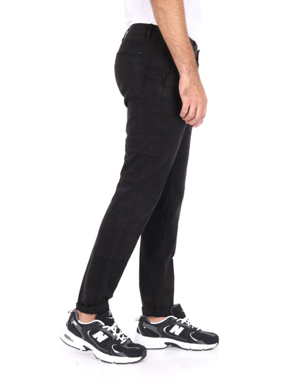 Pantalone chino Tahoma nero da uomo di Gianni Lupo