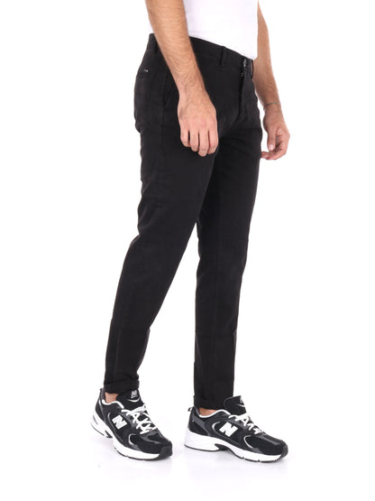Pantalone chino Tahoma nero da uomo di Gianni Lupo