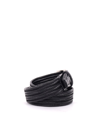 CINTURA INTRECCIATA FB UNISEX NERO
