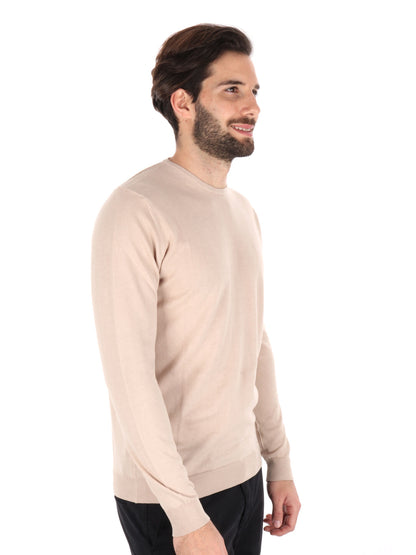 MAGLIA GIROCOLLO TAYLOR FB UOMO SABBIA