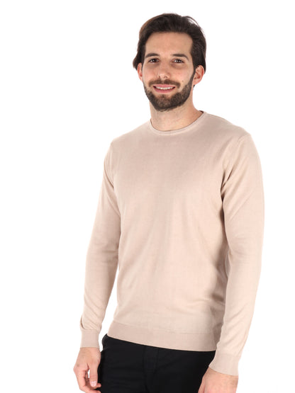 MAGLIA GIROCOLLO TAYLOR FB UOMO SABBIA