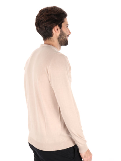 MAGLIA GIROCOLLO TAYLOR FB UOMO SABBIA