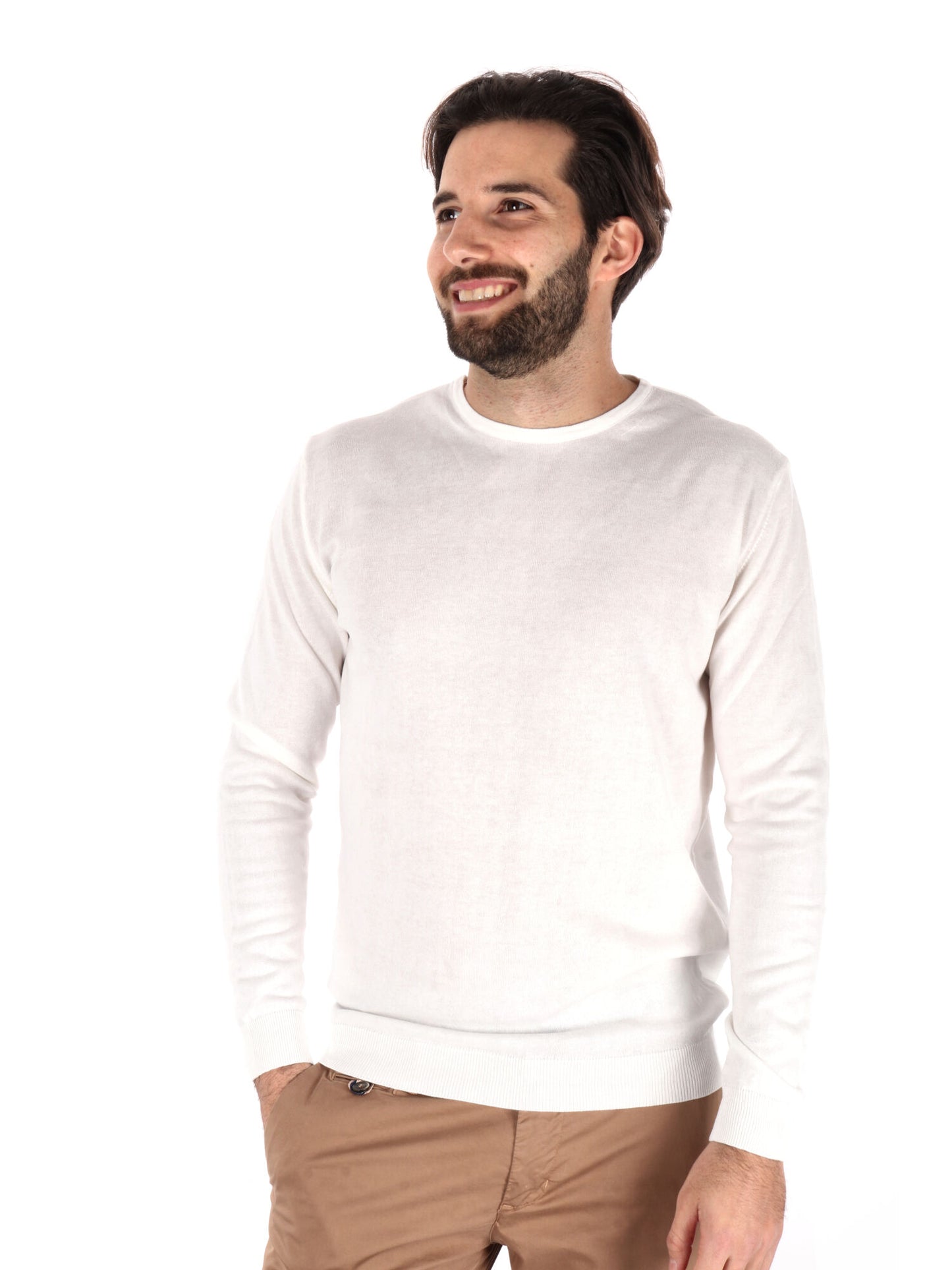 MAGLIA GIROCOLLO TAYLOR FB UOMO BIANCO