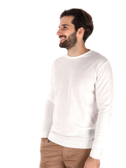 MAGLIA GIROCOLLO TAYLOR FB UOMO BIANCO