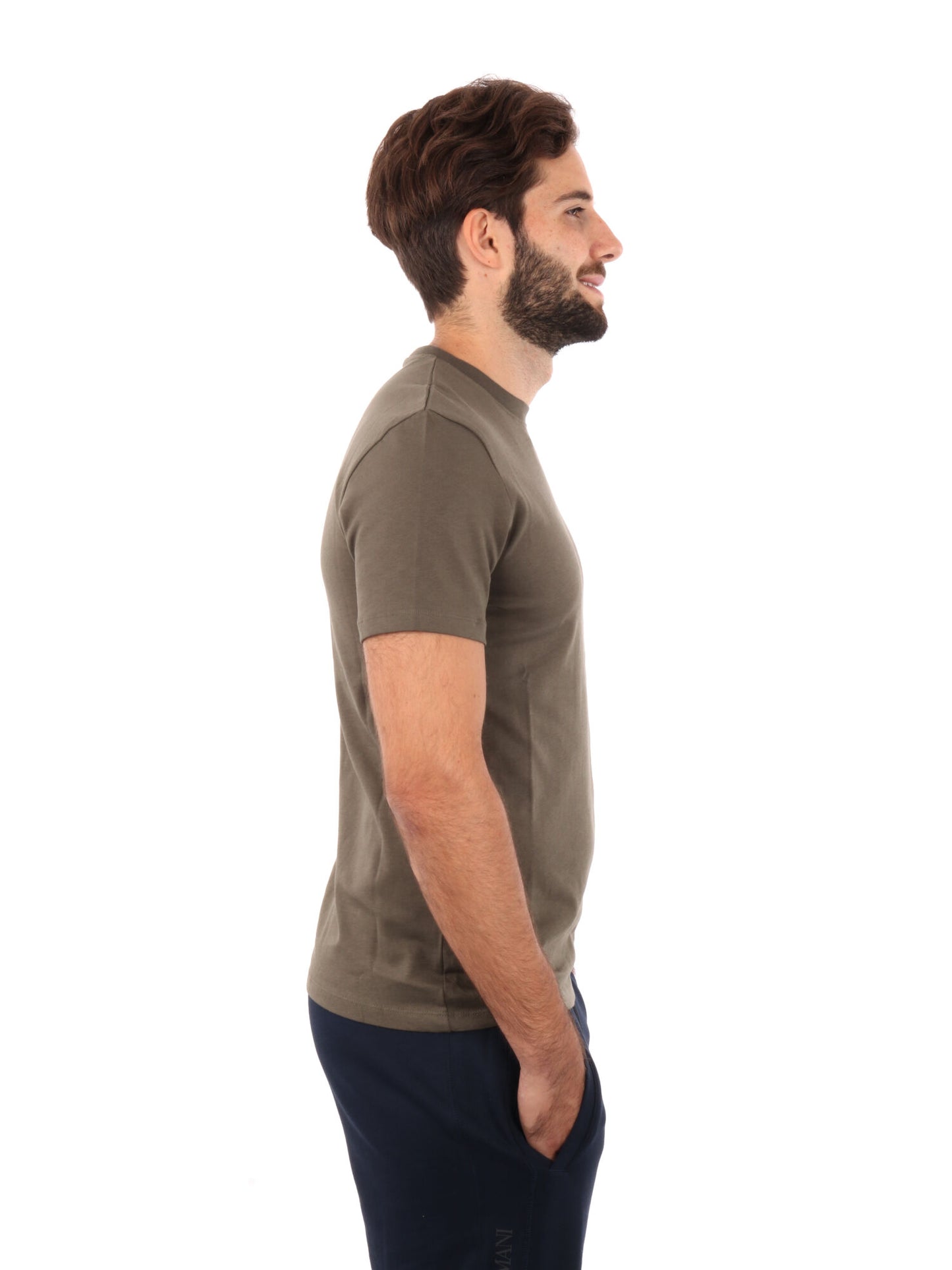 T-SHIRT LOGO PICCOLO RICAMATO TIMBERLAND UOMO OLIVA