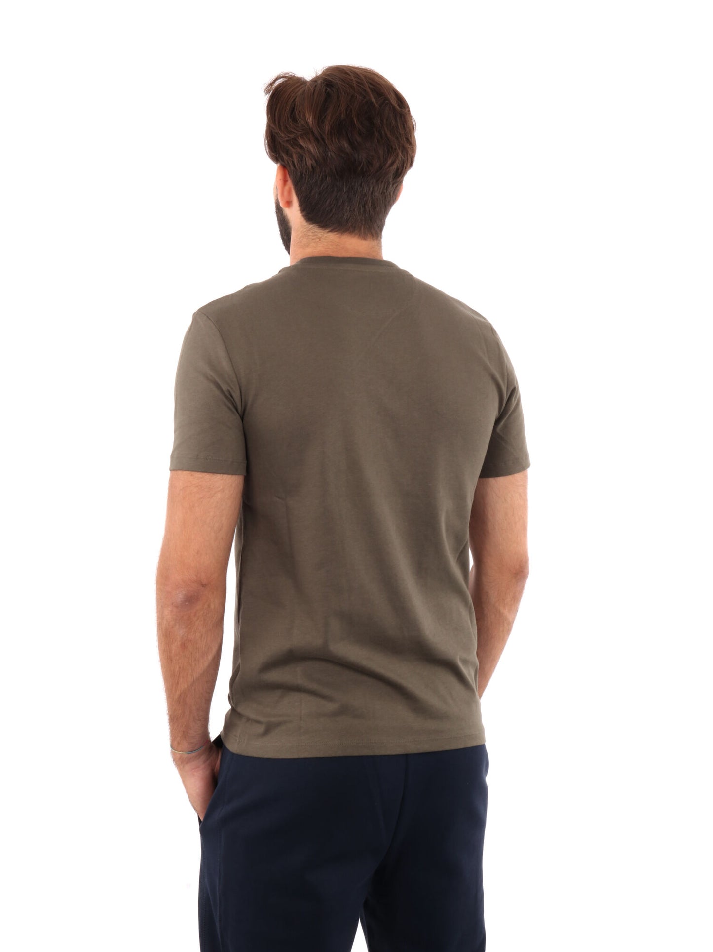 T-SHIRT LOGO PICCOLO RICAMATO TIMBERLAND UOMO OLIVA