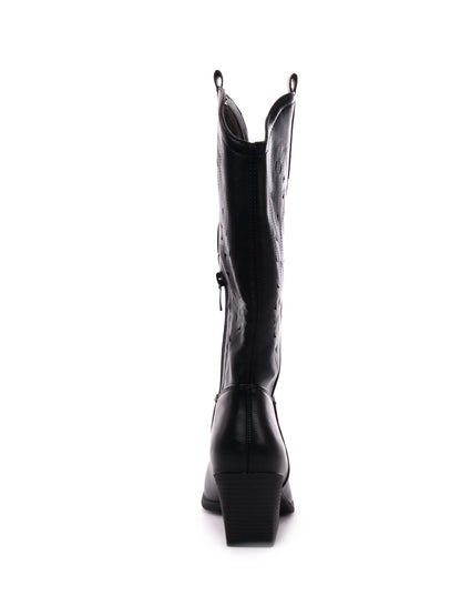 STIVALE TEXANO  CON ZIP CLYO' DONNA NERO