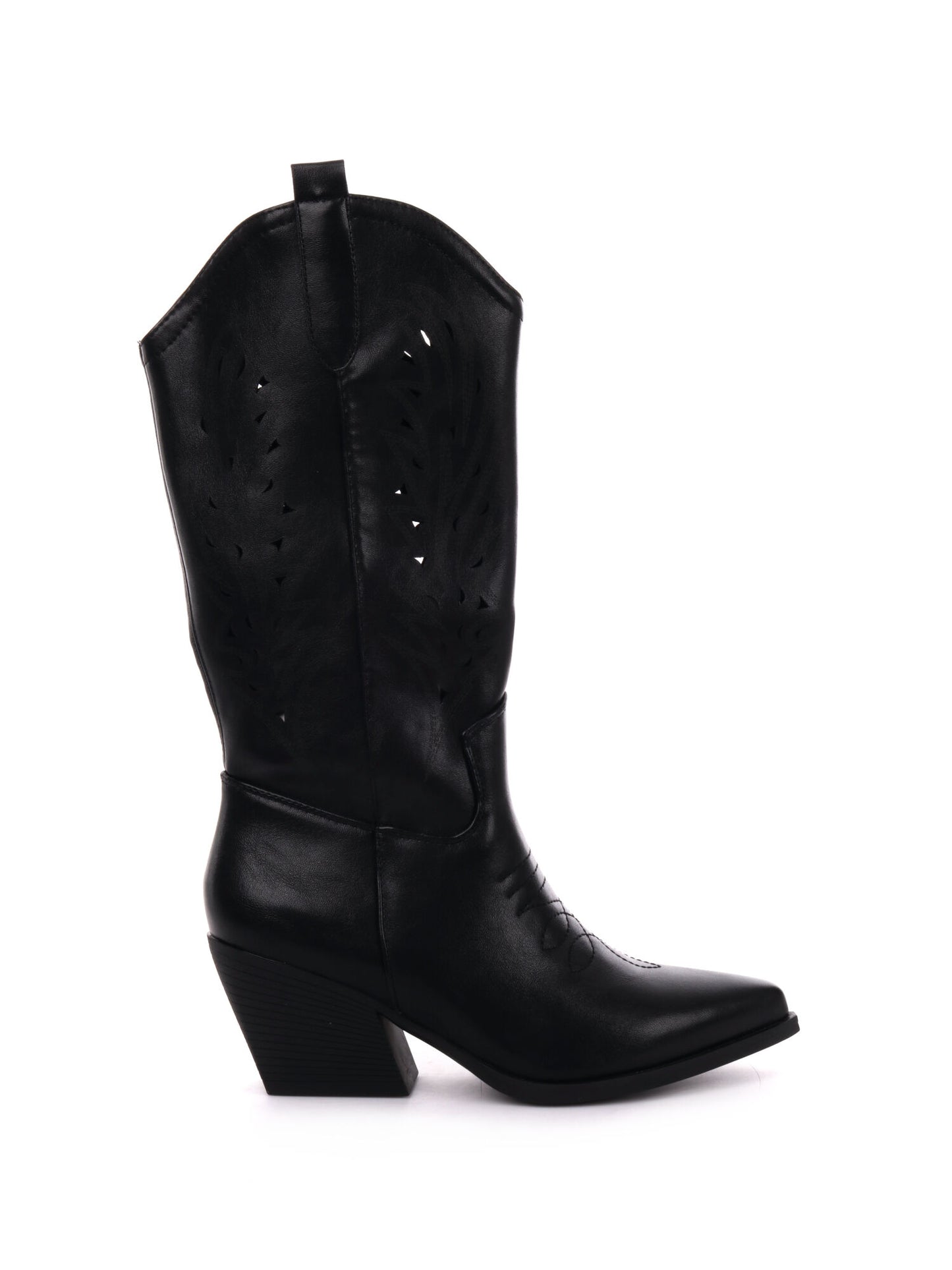 STIVALE TEXANO  CON ZIP CLYO' DONNA NERO