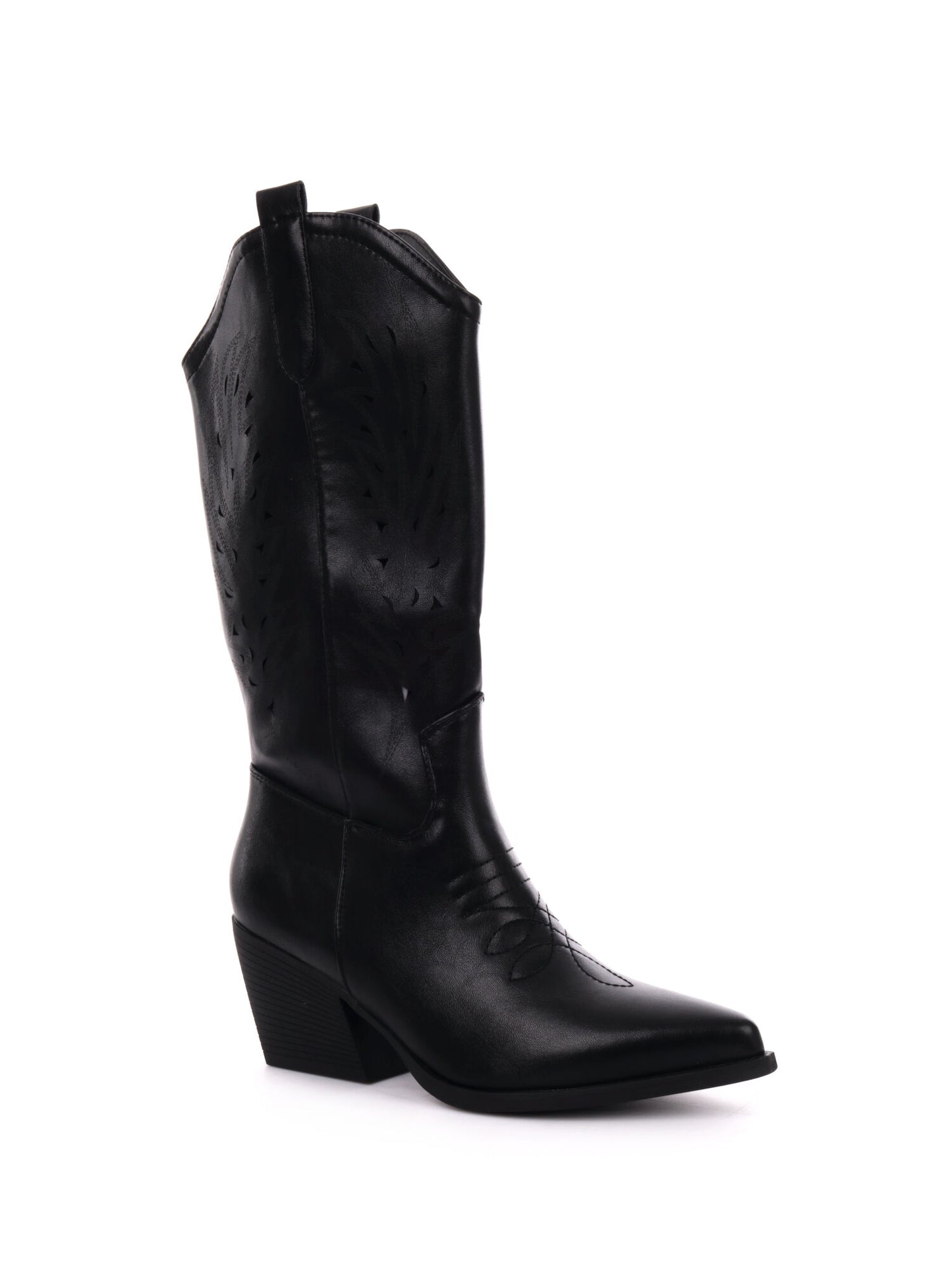 STIVALE TEXANO  CON ZIP CLYO' DONNA NERO