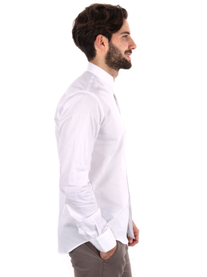 CAMICIA COLLO COREANO APERTO FB UOMO BIANCO