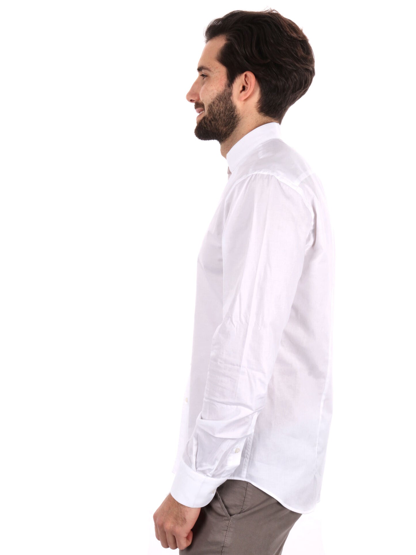 CAMICIA COLLO COREANO APERTO FB UOMO BIANCO