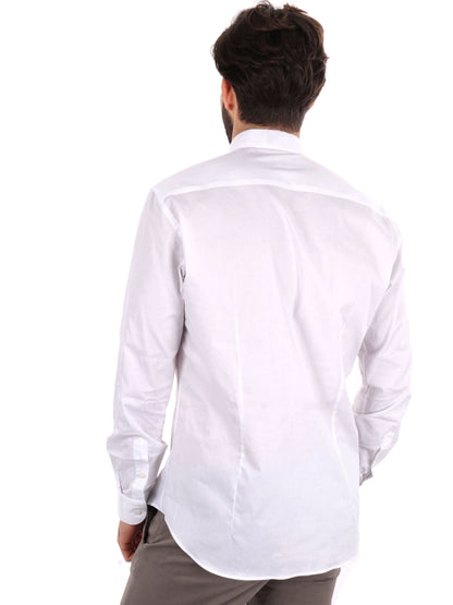 CAMICIA COLLO COREANO APERTO FB UOMO BIANCO