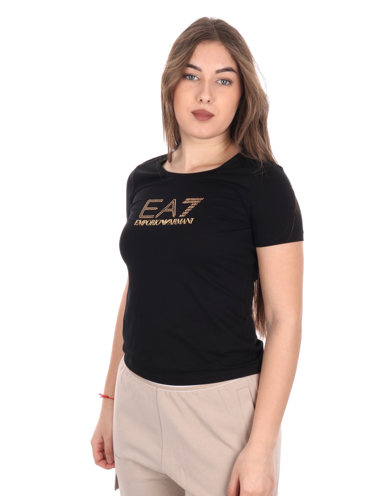T-SHIRT MAXI LOGO EVOLUTION EA7 EMPORIO ARMANI DONNA NERO