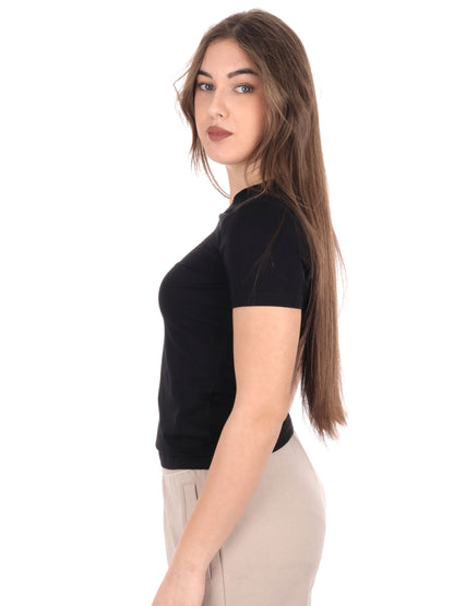 T-SHIRT MAXI LOGO EVOLUTION EA7 EMPORIO ARMANI DONNA NERO