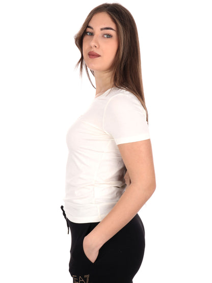 T-SHIRT MAXI LOGO EVOLUTION EA7 EMPORIO ARMANI DONNA PANNA