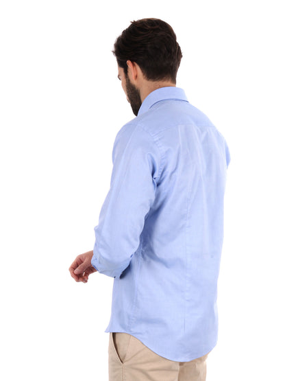Camicia uomo FB Trieste in cotone azzurra slim fit elegante