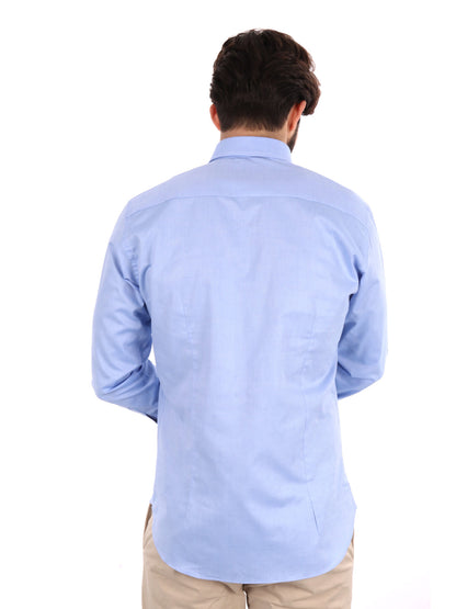 Camicia uomo FB Trieste in cotone azzurra slim fit elegante
