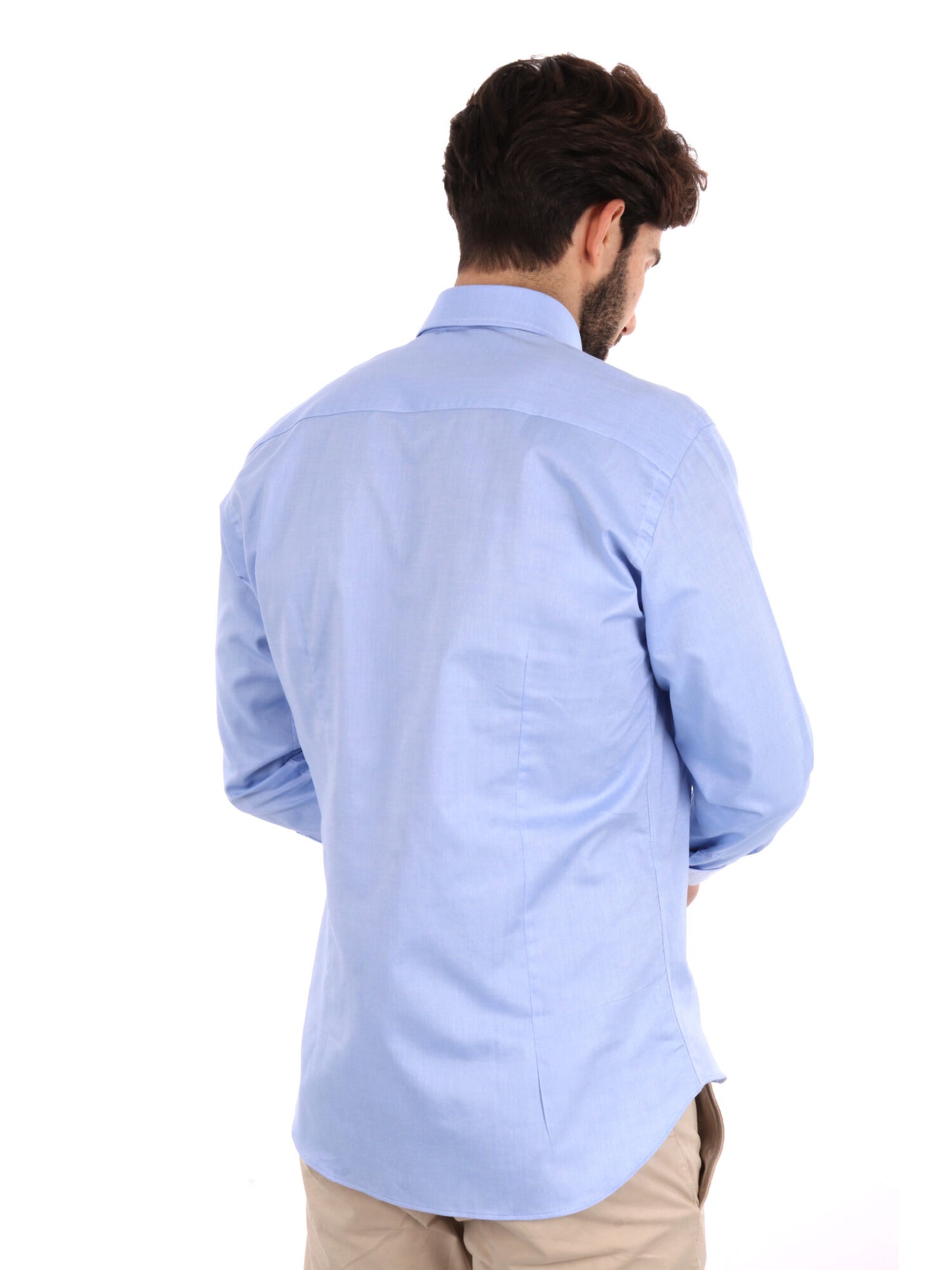 Camicia uomo FB Trieste in cotone azzurra slim fit elegante