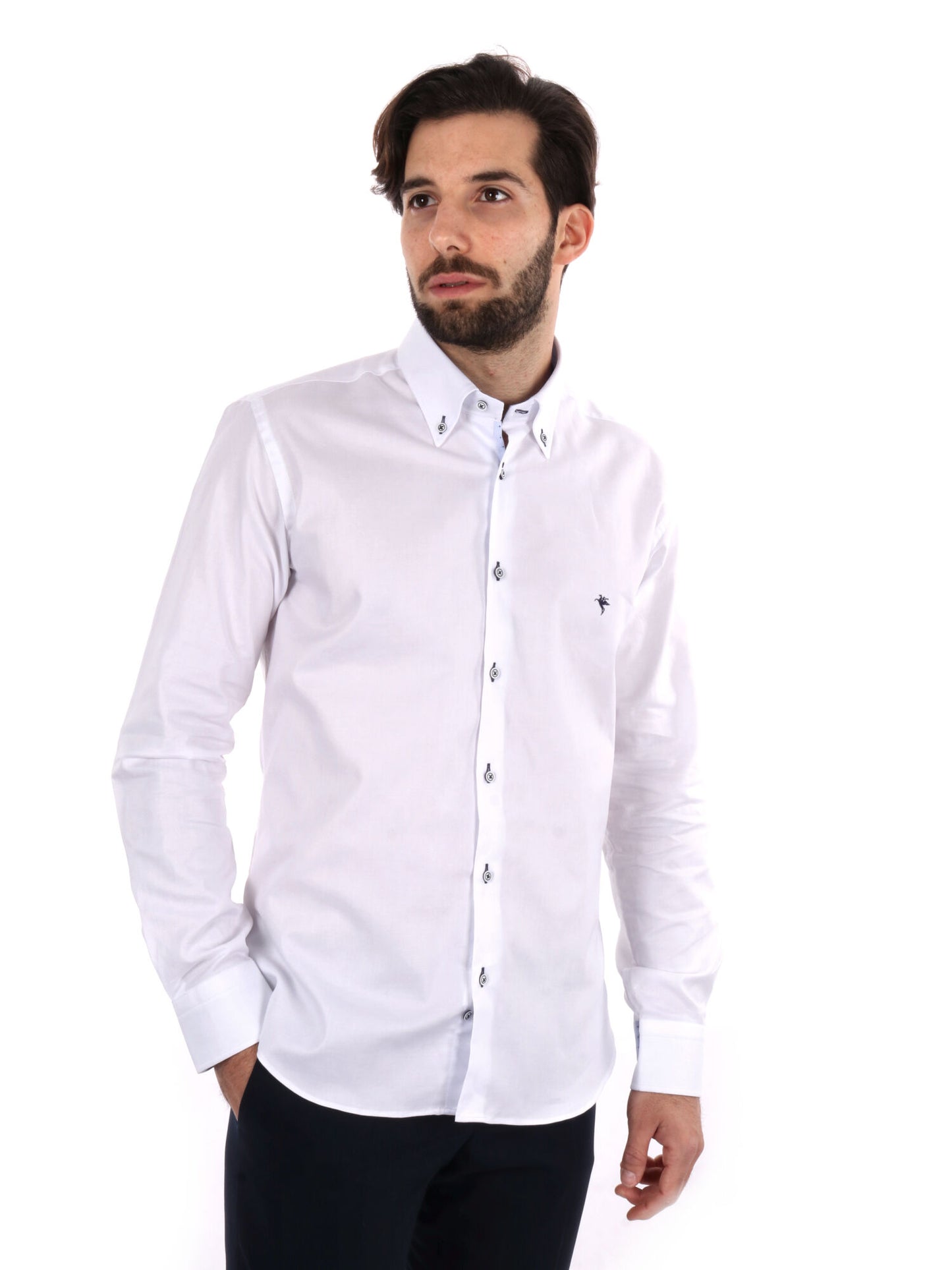 Camicia uomo FB Trieste bianca in cotone slim per cerimonie